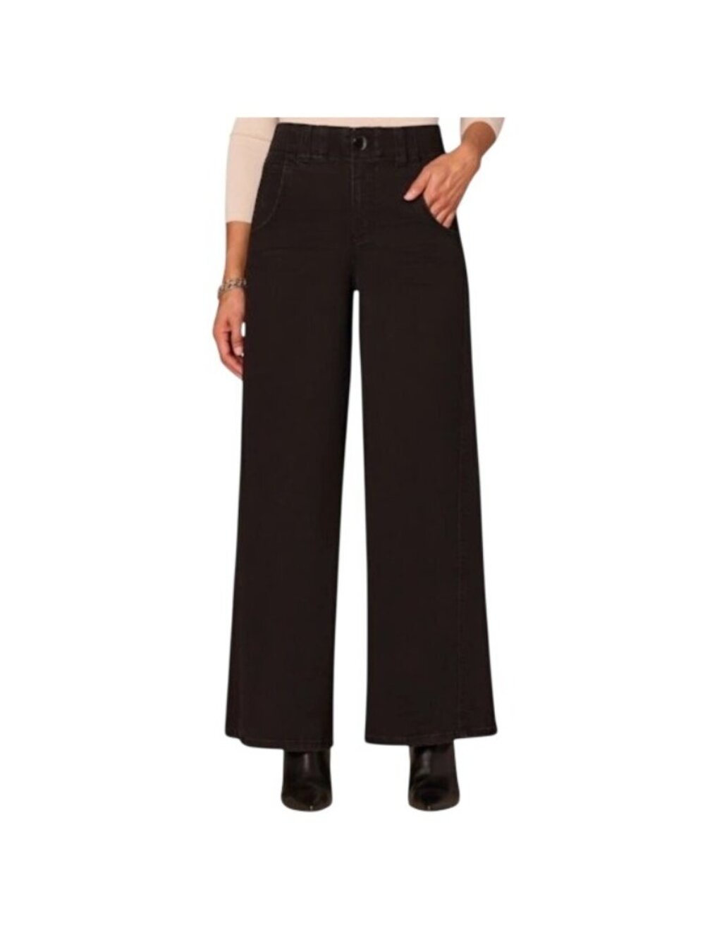 NWT Democracy Absolution Sky Rise Washed Black Wide Leg Jeans Size 14 MSRP $98